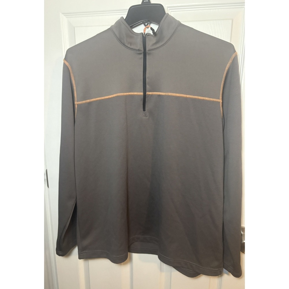 PGA Tour‎ Golf Performance 1/4 Quarter  Zip Pullover Gray Mens XL Long Sleeve